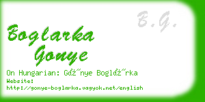 boglarka gonye business card